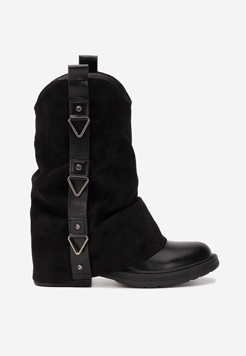 Czarne kozaki damskie Ismoria