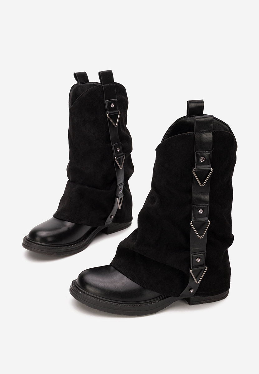 Czarne kozaki damskie Ismoria