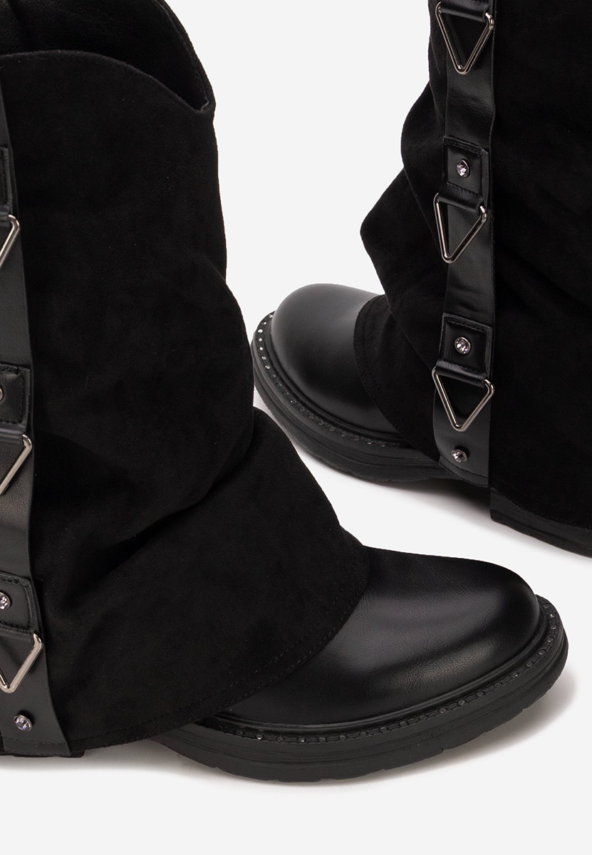 Czarne kozaki damskie Ismoria