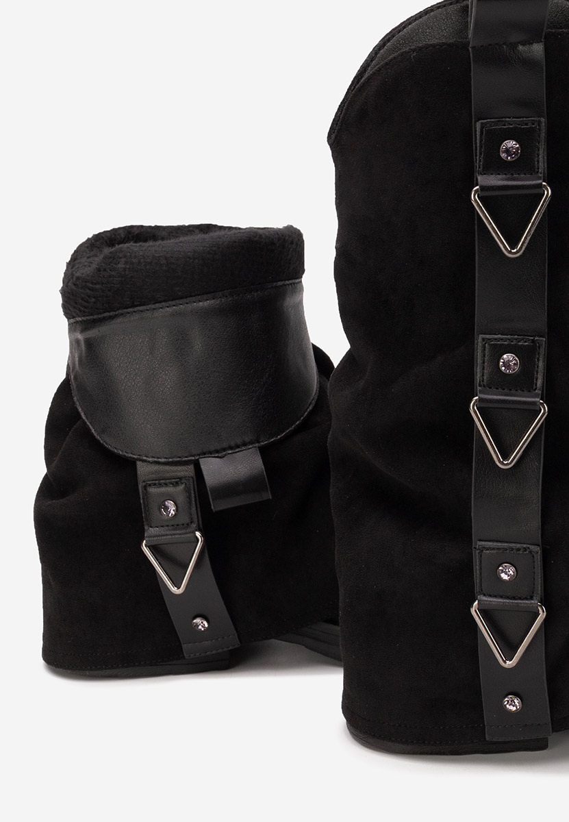 Czarne kozaki damskie Ismoria