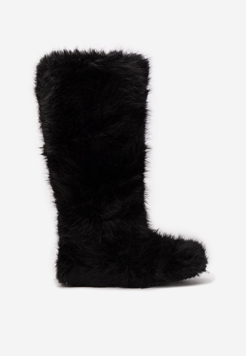 Czarne zimowe buty damskie Gelira