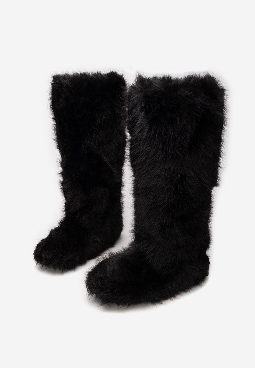 Czarne zimowe buty damskie Gelira
