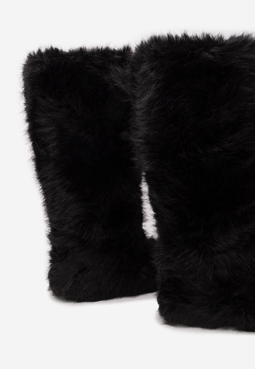 Czarne zimowe buty damskie Gelira