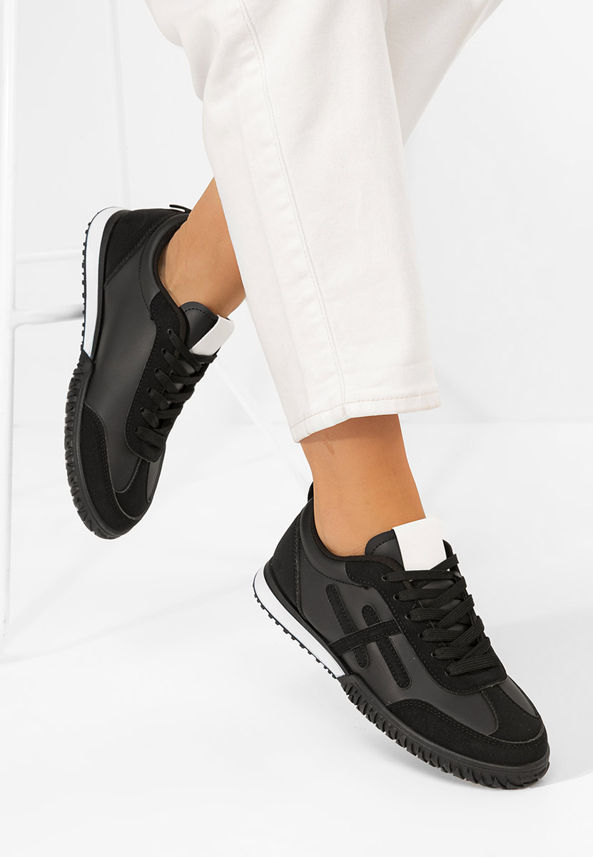 Czarne sneakersy damskie Loriva