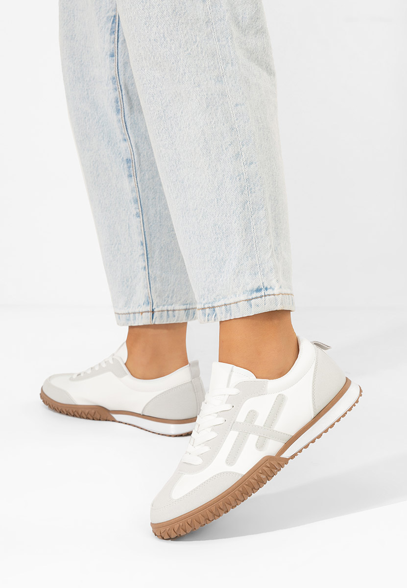 Białe sneakersy damskie Loriva