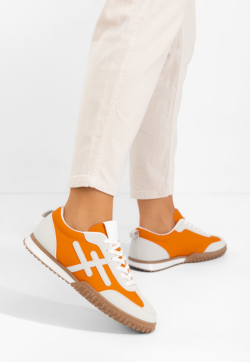 Pomarańczowe sneakersy damskie Loriva