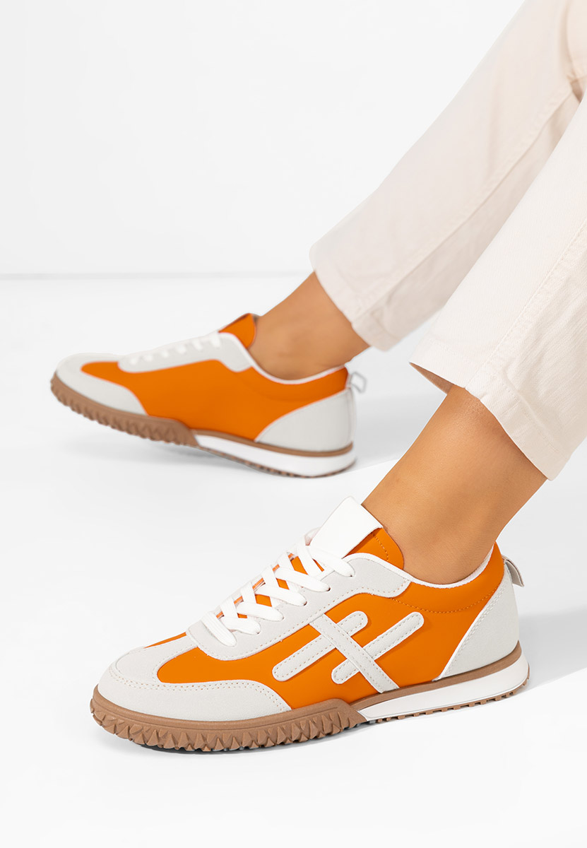 Pomarańczowe sneakersy damskie Loriva