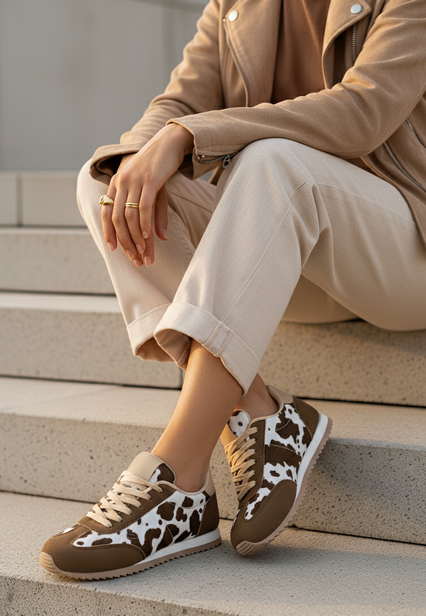 Wężowe sneakersy damskie Crinea