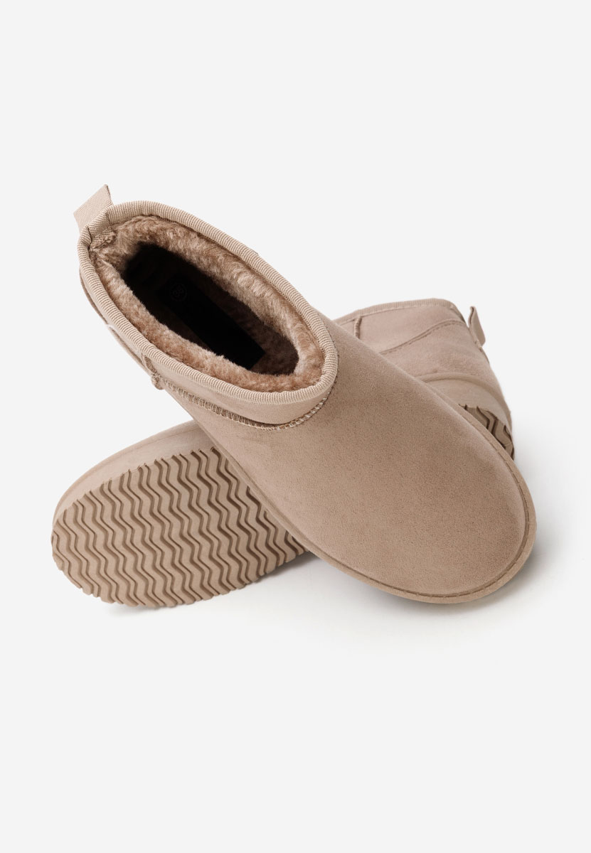 Khaki botki damskie ocieplane Andora