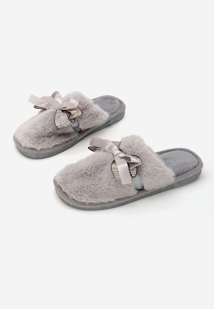 Szare kapcie damskie Aviresa