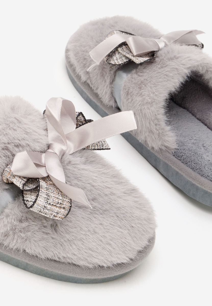 Szare kapcie damskie Aviresa