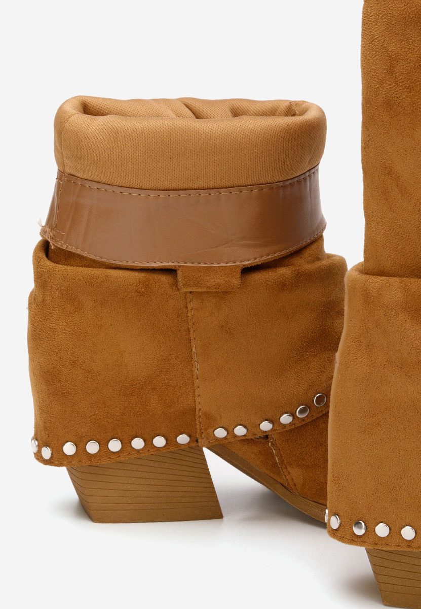 Camelowe kozaki damskie Vedala