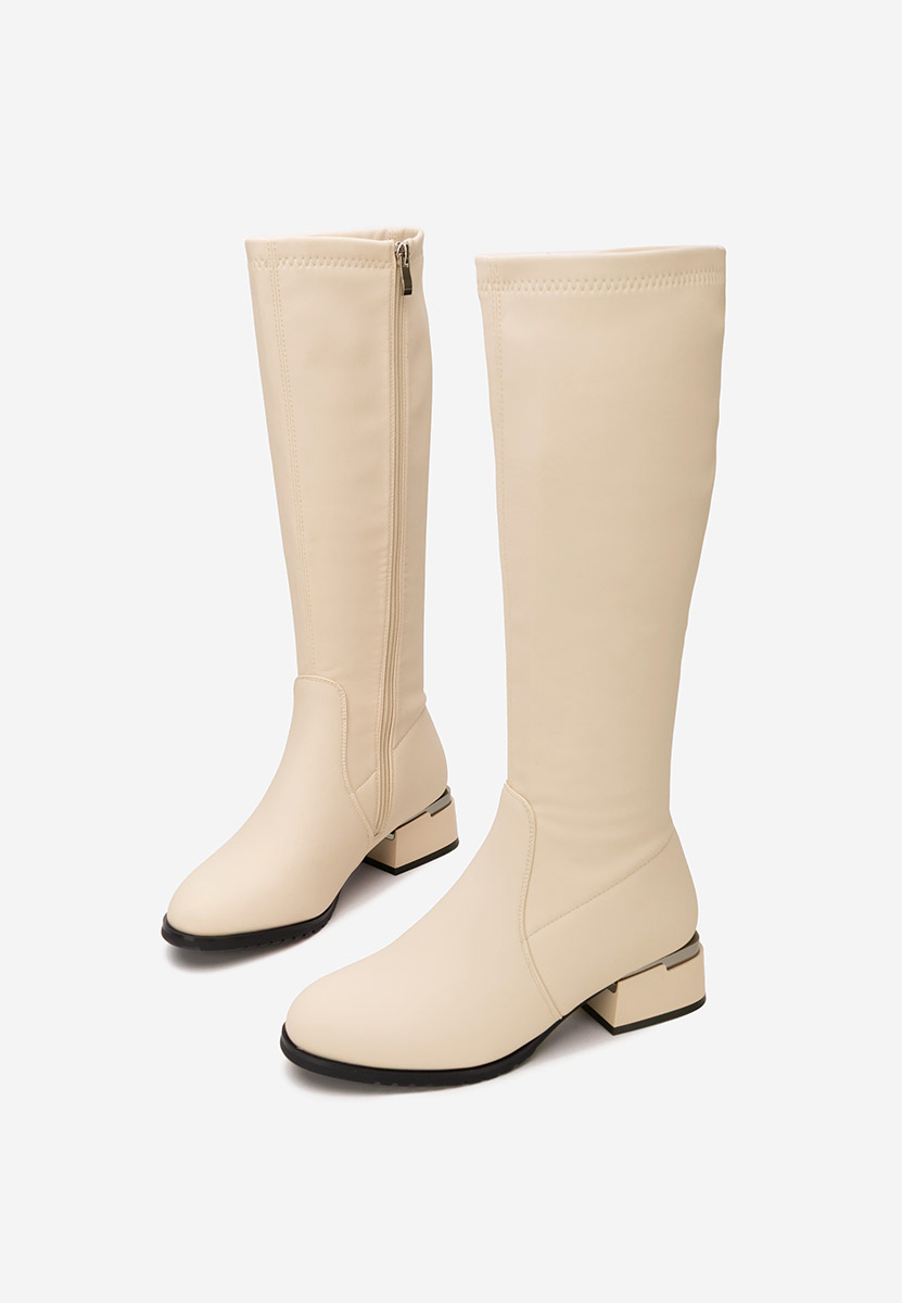 Beżowe oficerki damskie Delmara