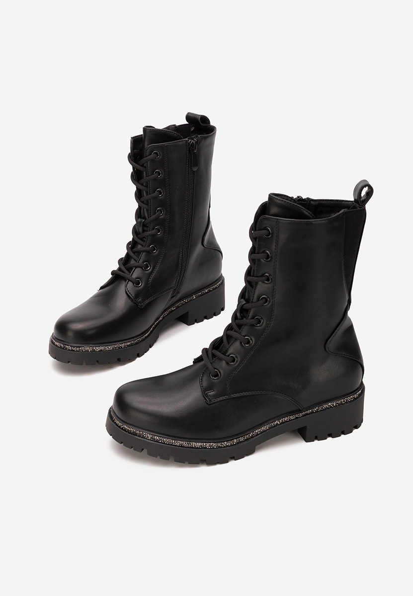 Czarne workery damskie Savencia