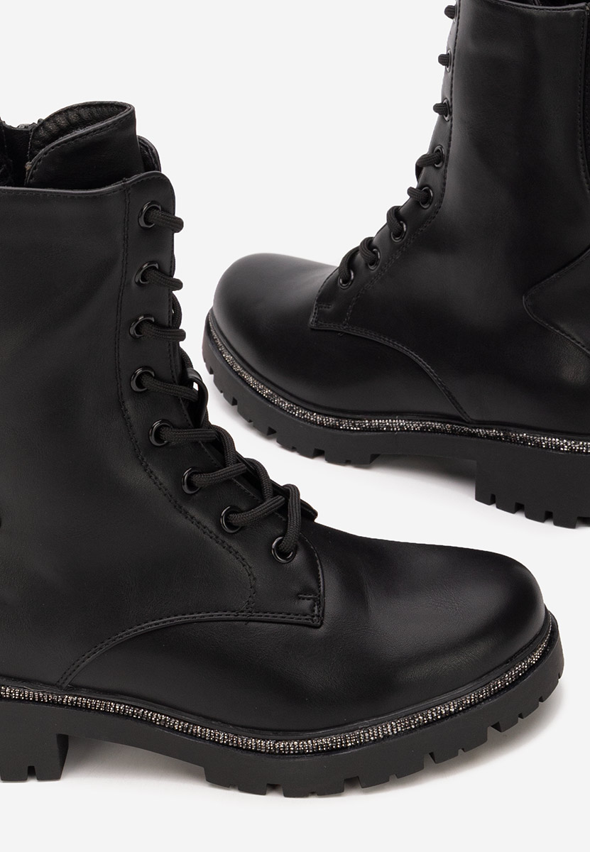 Czarne workery damskie Savencia