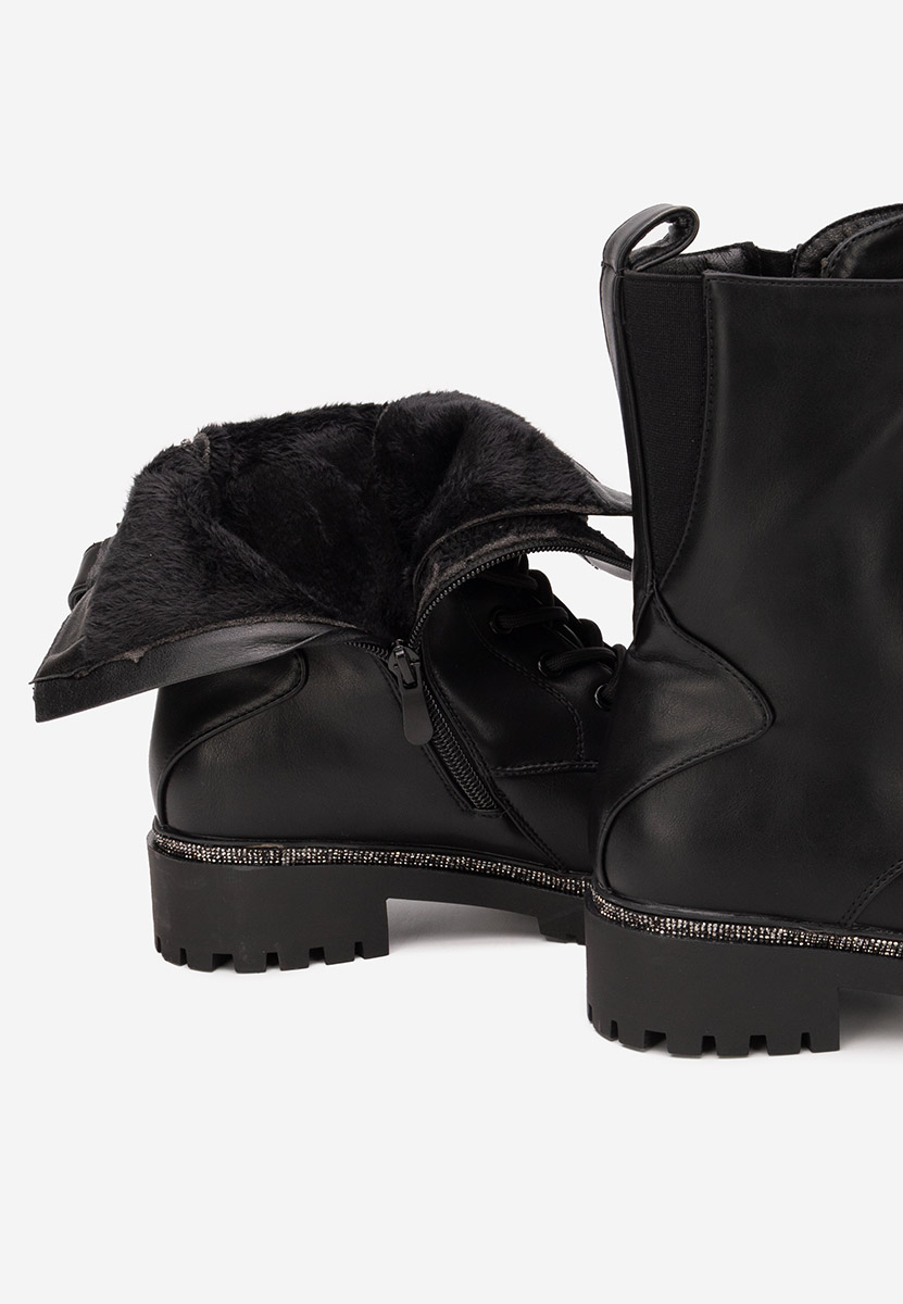 Czarne workery damskie Savencia