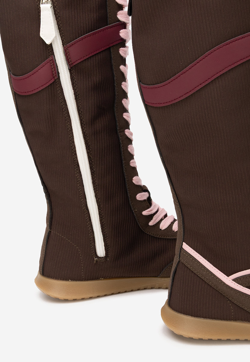 Brązowe trampki wysokie damskie Daine V2