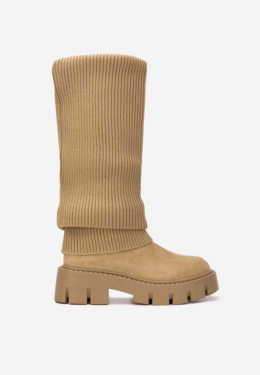 Khaki kozaki damskie Michelina