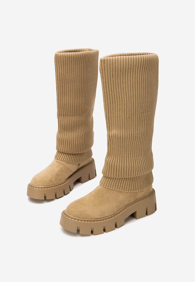 Khaki kozaki damskie Michelina