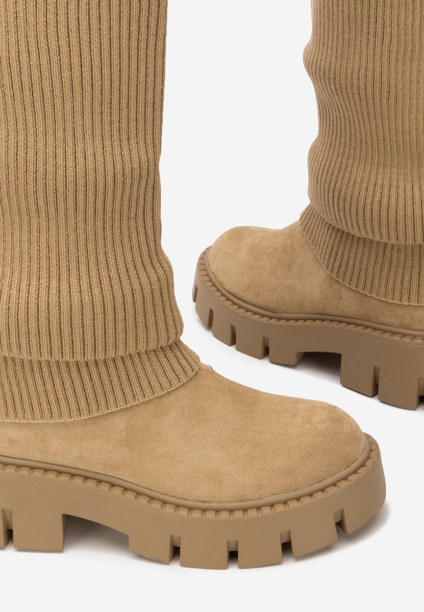 Khaki kozaki damskie Michelina