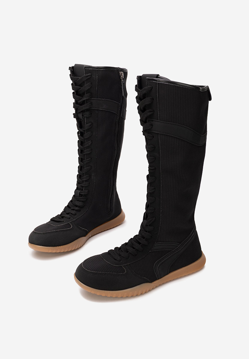 Czarne trampki wysokie damskie Daine V2