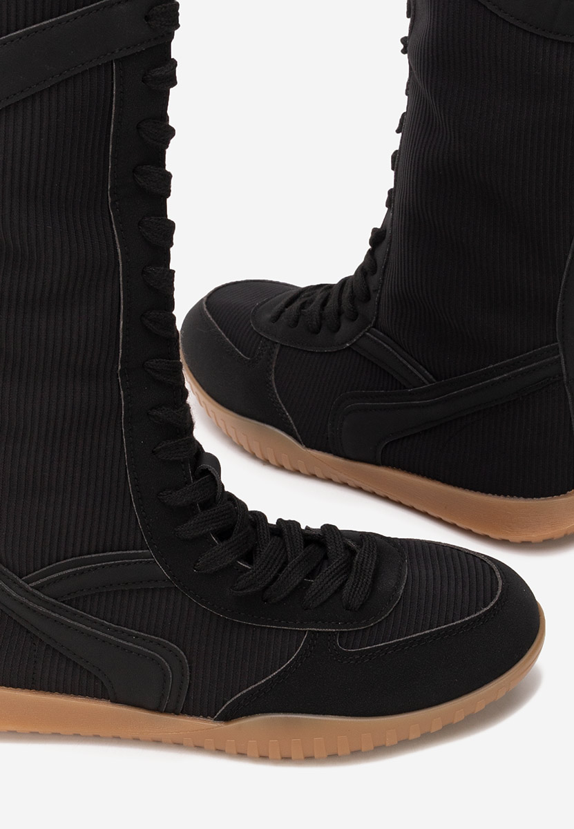 Czarne trampki wysokie damskie Daine V2