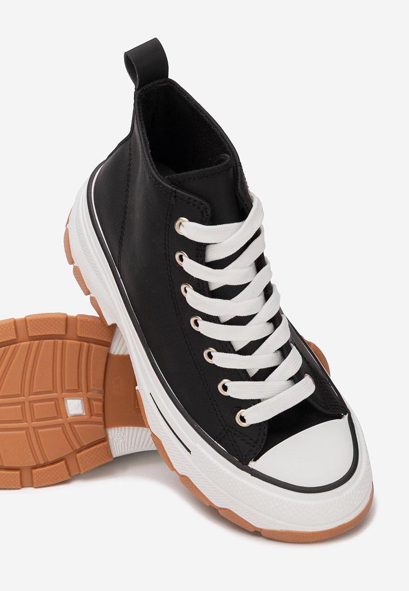Czarne trampki na platformie Raviana V5 Czarne trampki na platformie Raviana V5