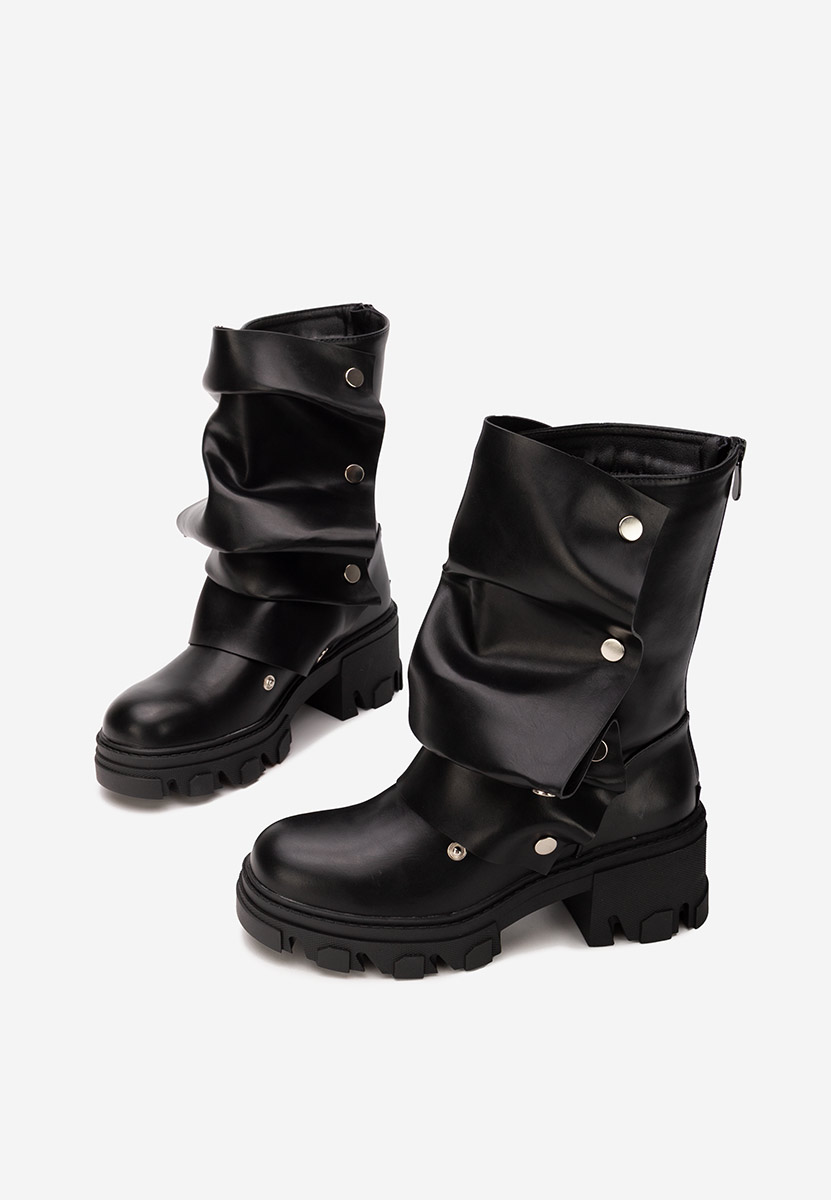 Czarne kozaki damskie Valena