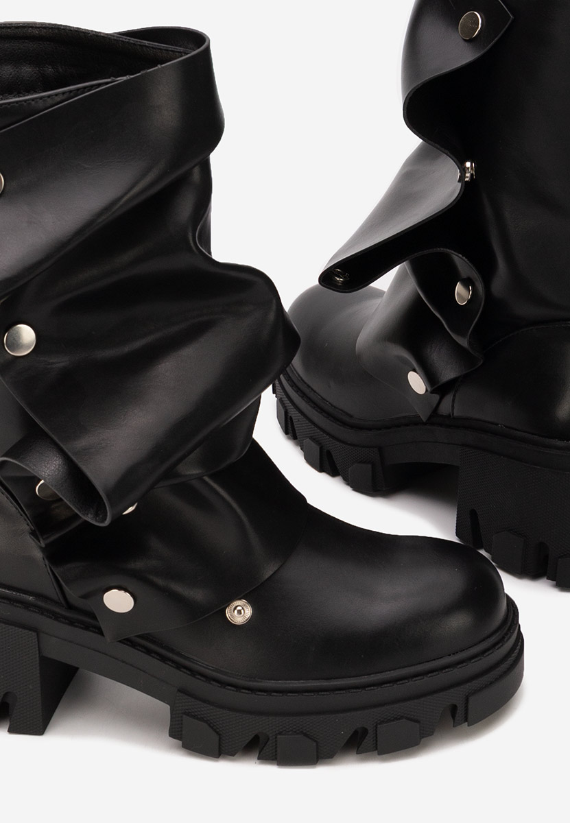 Czarne kozaki damskie Valena