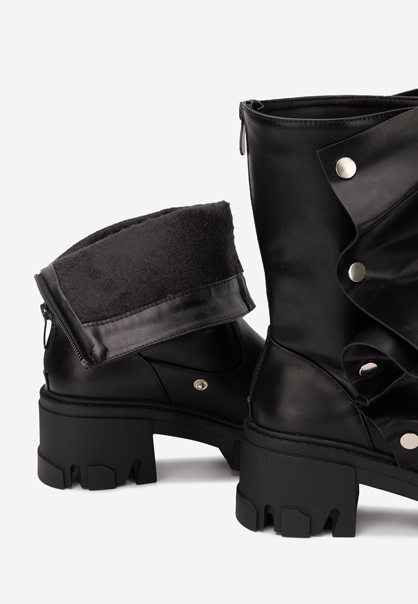 Czarne kozaki damskie Valena