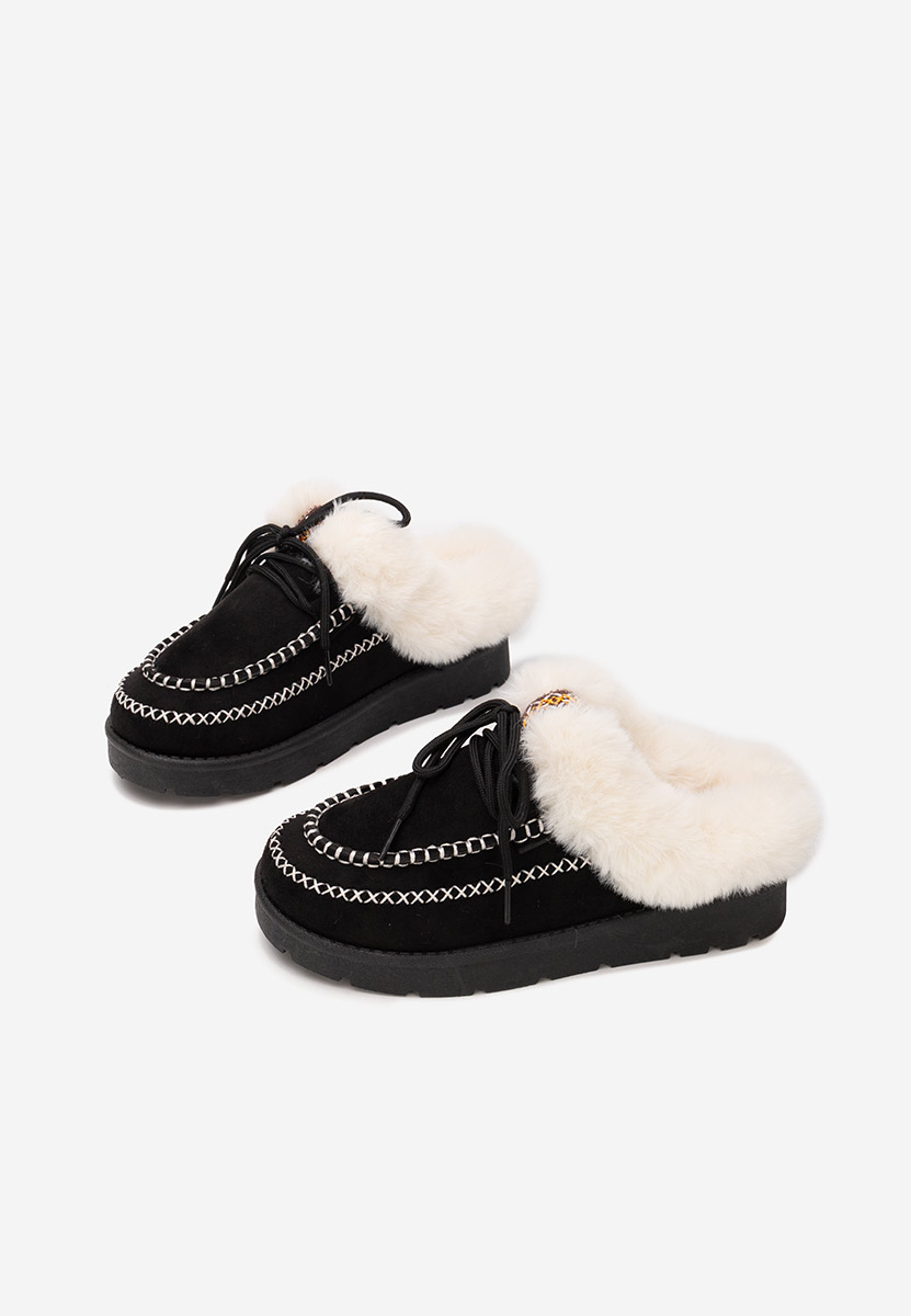 Czarne drewniaki Leainia V2