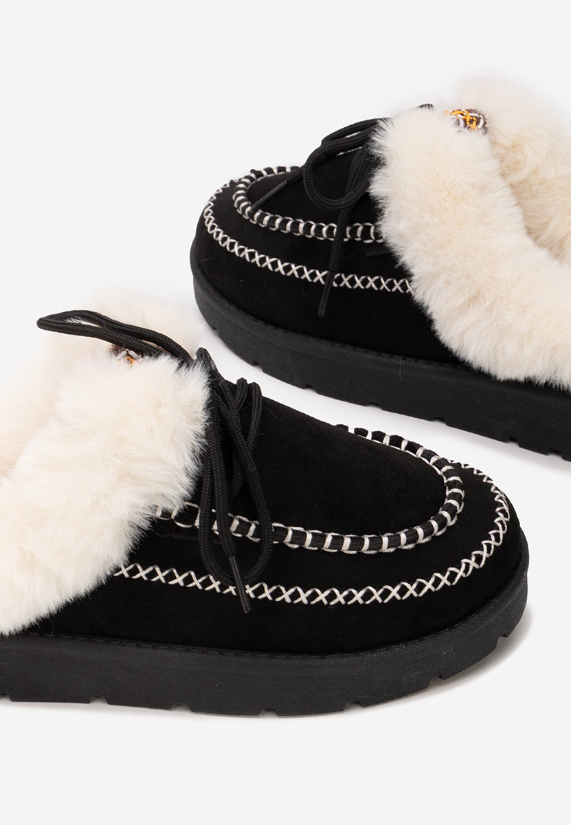 Czarne drewniaki Leainia V2