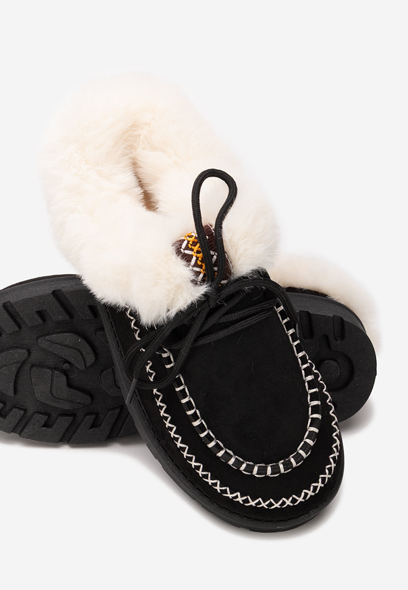 Czarne drewniaki Leainia V2