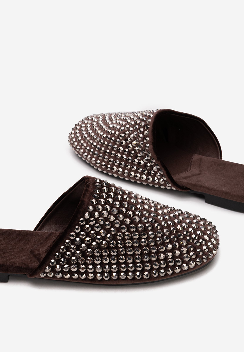 Brązowe klapki damskie Sirina