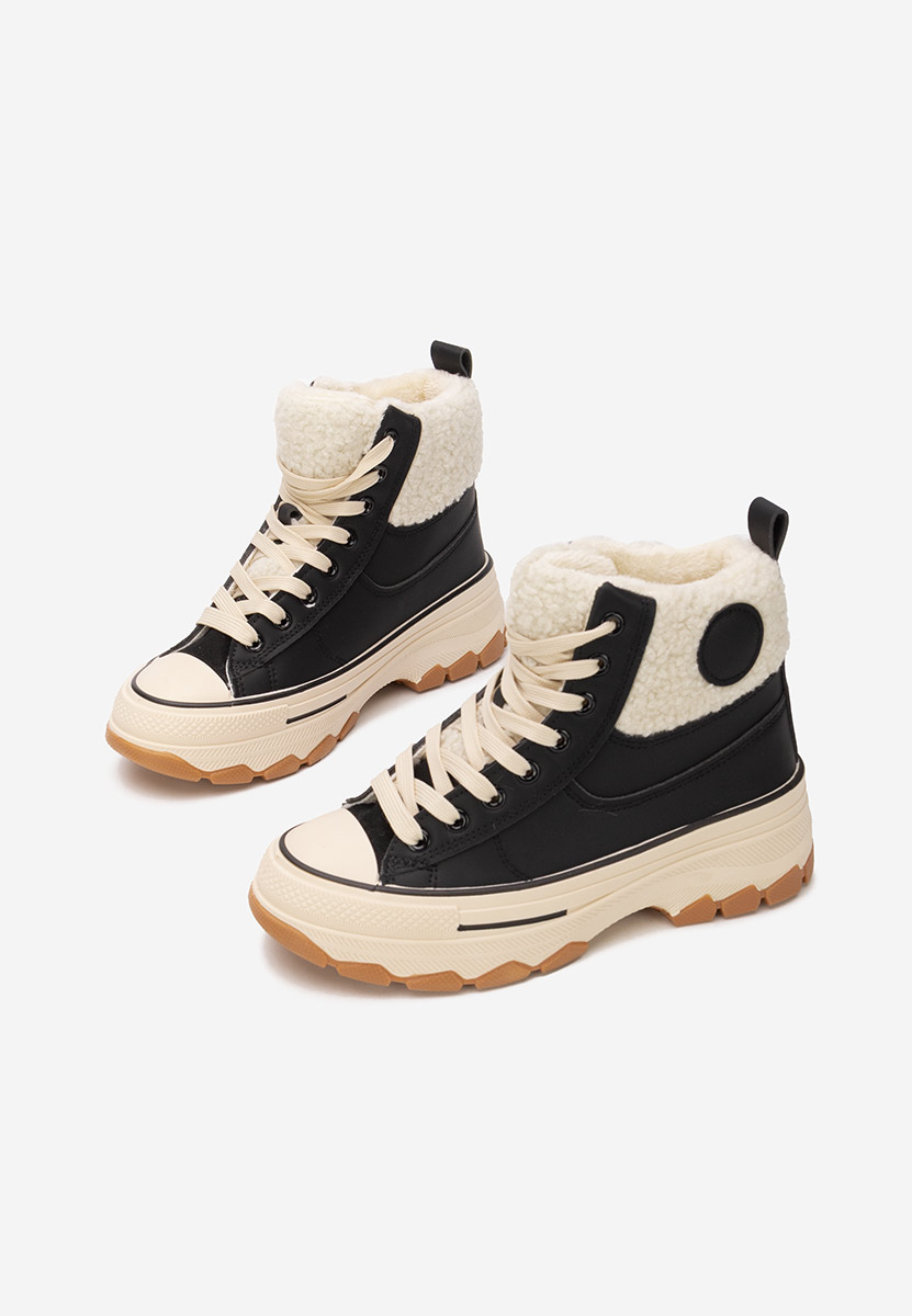 Czarne trampki wysokie damskie Oziana