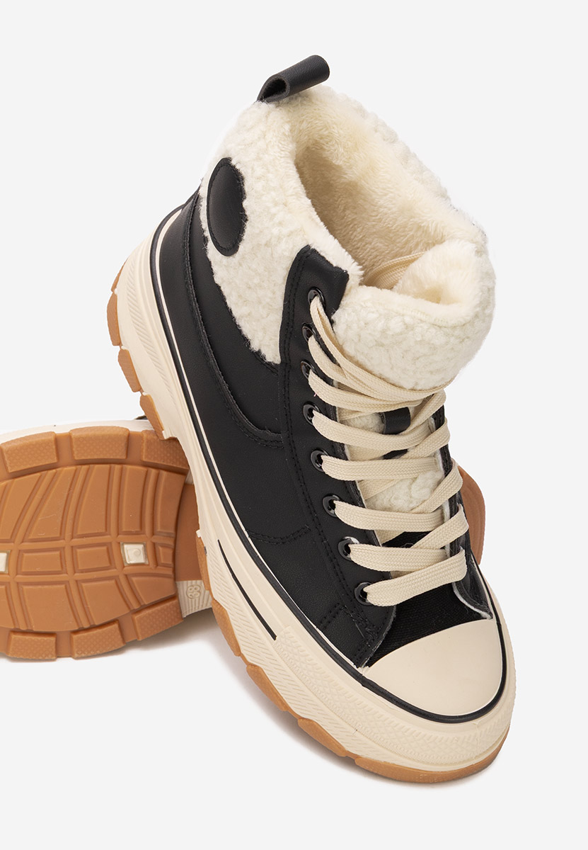 Czarne trampki wysokie damskie Oziana