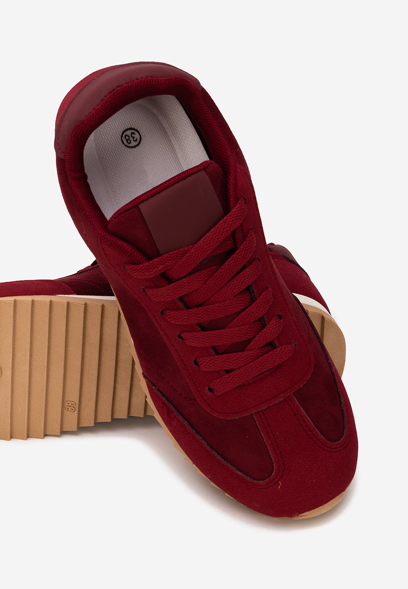Bordowe sneakersy damskie Crinea