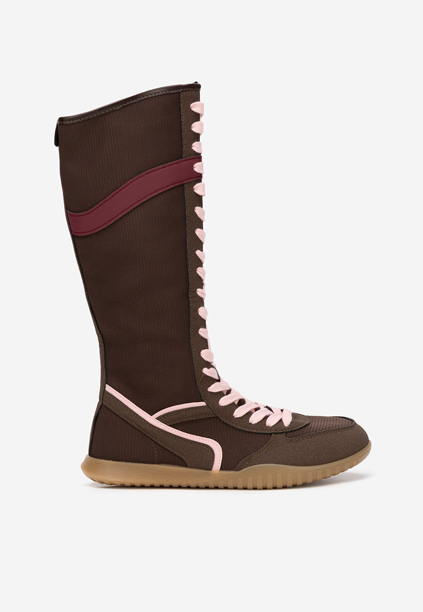 Brązowe trampki wysokie damskie Daine V2