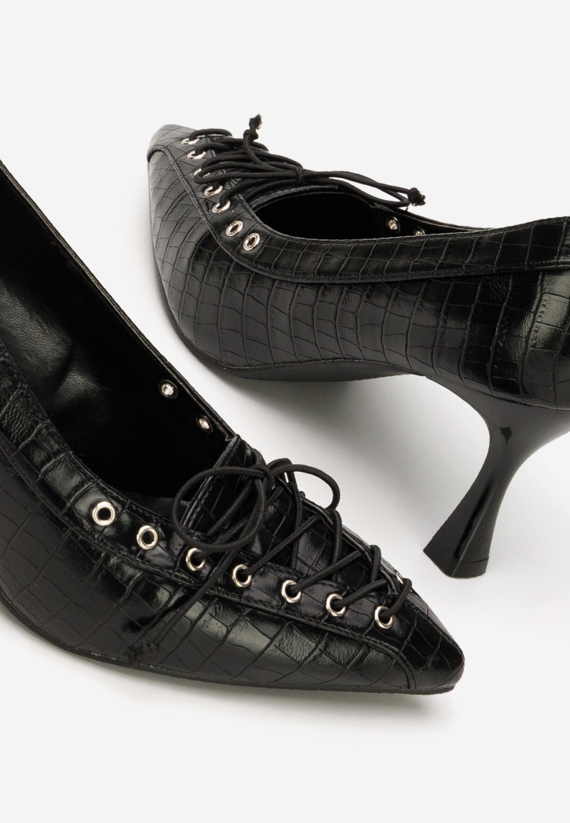 Czarne czółenka na szpilce Jasoria