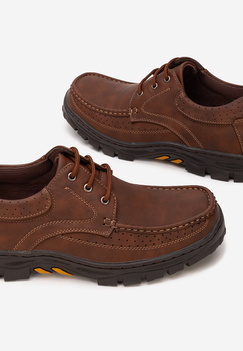 Brązowe półbuty męskie Elmor