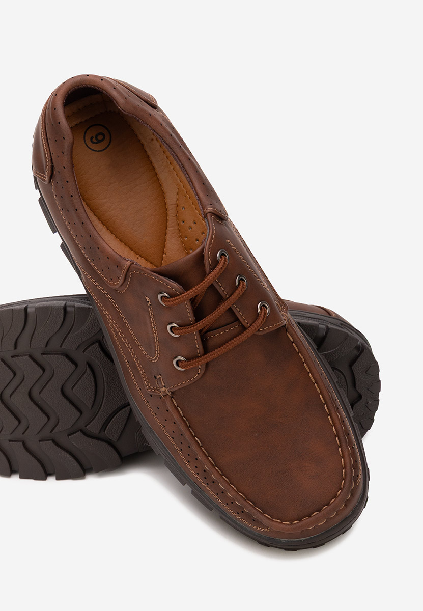 Brązowe półbuty męskie Elmor