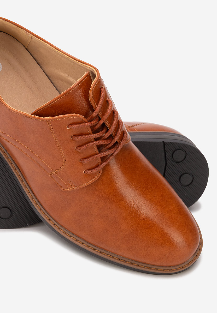 Camelowe półbuty eleganckie męskie Valerio