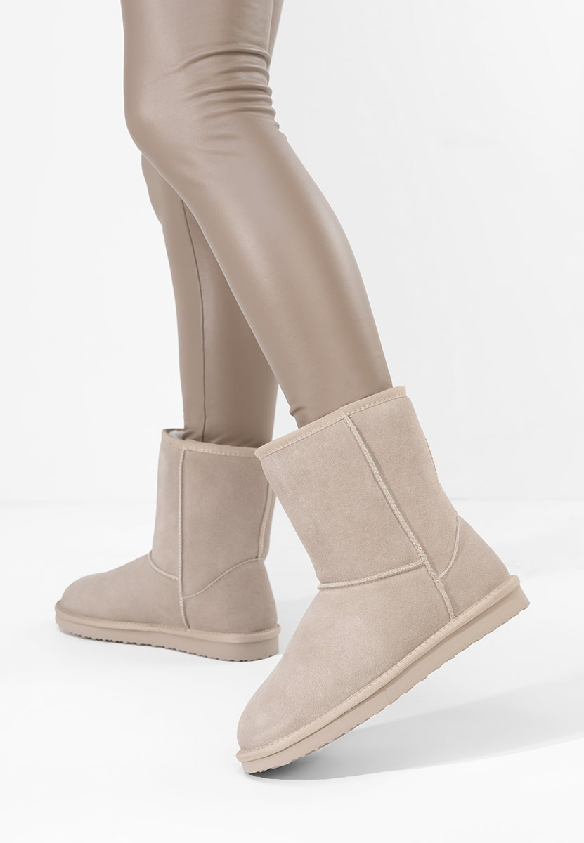 Beżowe śniegowce damskie Crisea