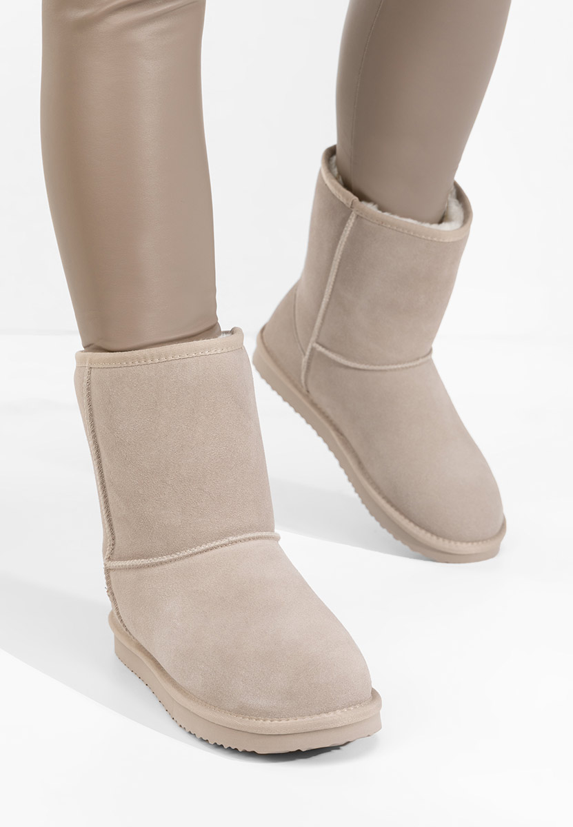 Beżowe śniegowce damskie Crisea