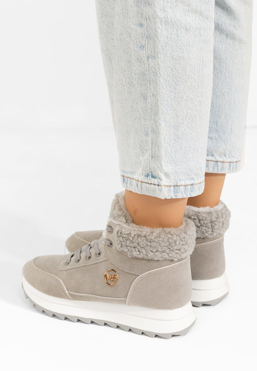 Szare zimowe sneakersy damskie Avilma V3