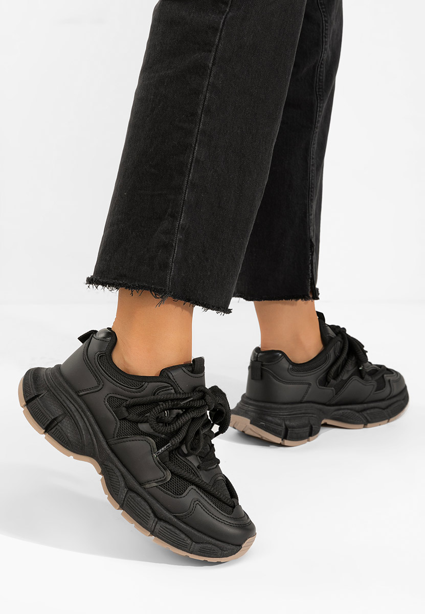 Czarne sneakersy damskie Savoria Czarne sneakersy damskie Savoria