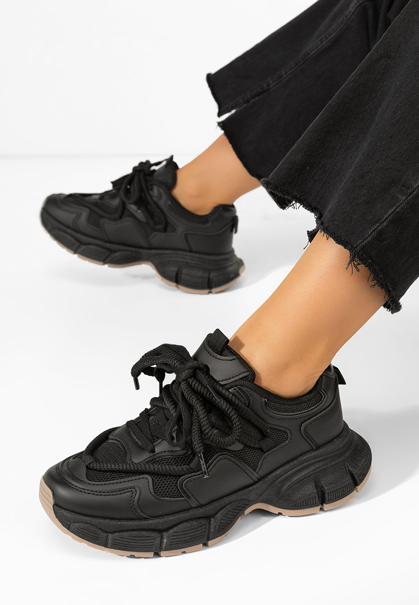 Czarne sneakersy damskie Savoria Czarne sneakersy damskie Savoria