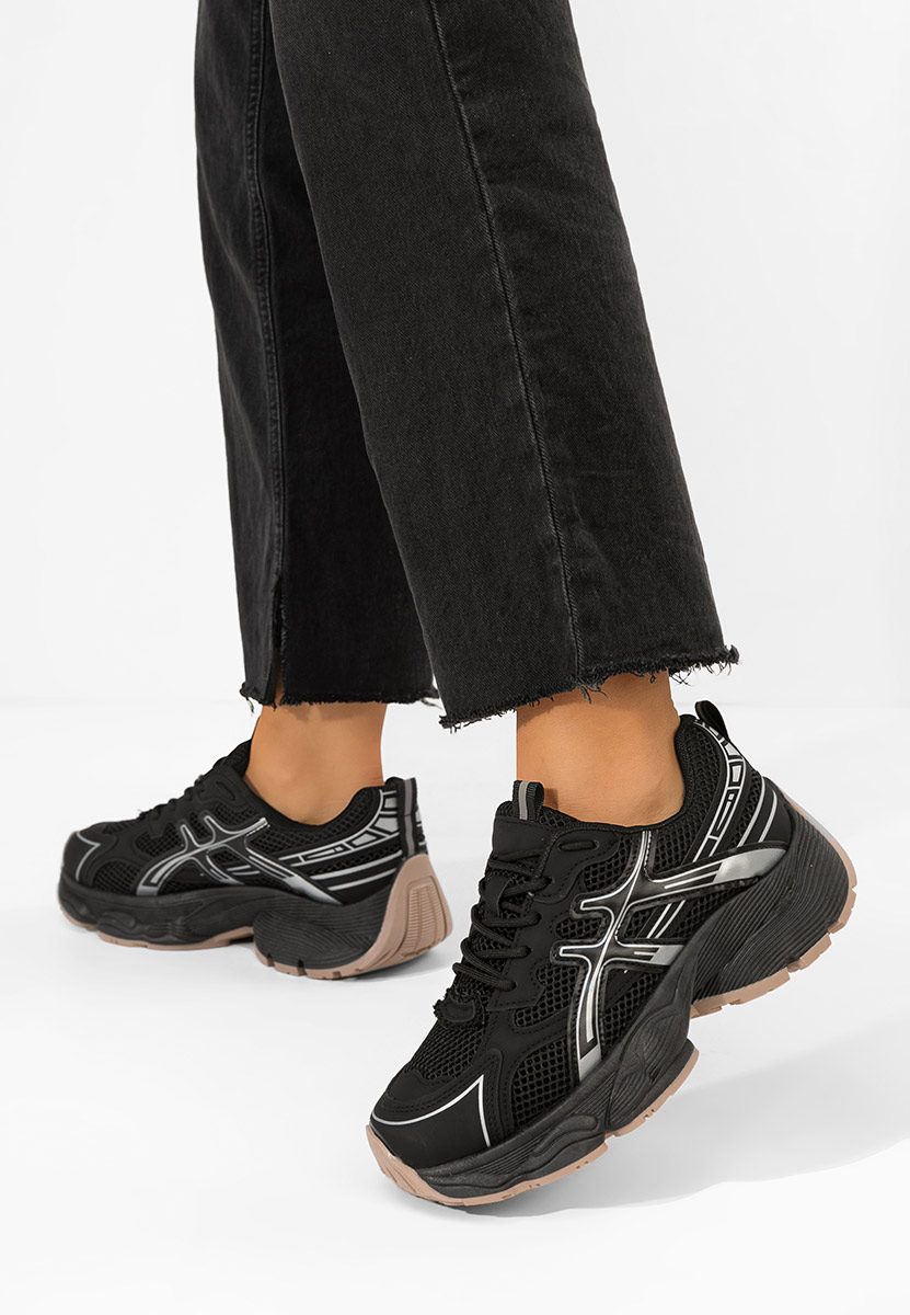 Czarne sneakersy damskie Kaliora Czarne sneakersy damskie Kaliora