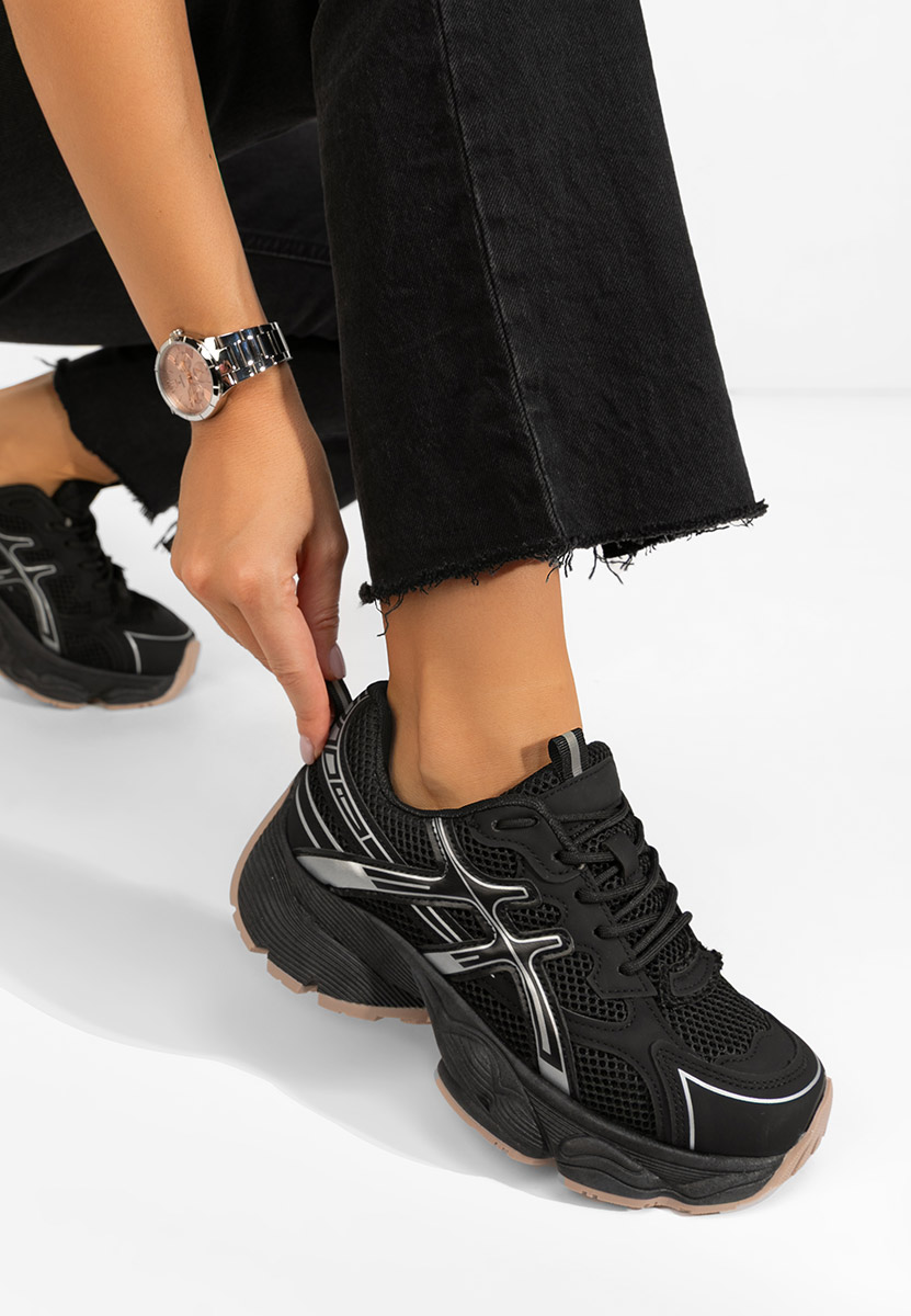 Czarne sneakersy damskie Kaliora Czarne sneakersy damskie Kaliora