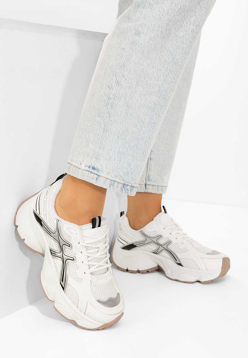 Białe sneakersy na koturnie Kaliora Białe sneakersy na koturnie Kaliora